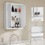 HOMCOM Wall Mounted Storage with Adjustable Shelves, Bathroom Wall Cabinet