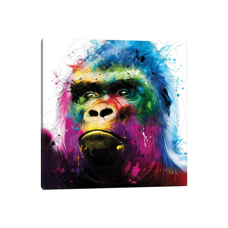 Gorilla by Patrice Murciano - Wrapped Canvas Painting, 30.48 cm H x 30.48 cm W