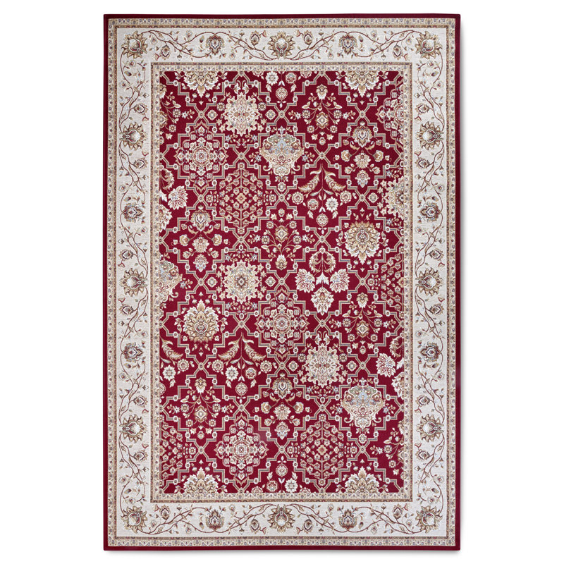 Kollektion 1767 Machine Woven Red cream Rug, Rectangular 200 x 285cm