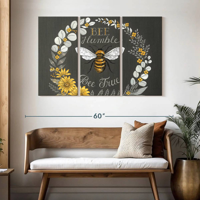 Bee Humble Bee True, 32" H x 50" W