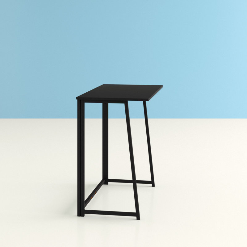 Tyonna Metal Base Writing Desk, Black