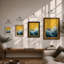 Wave in Motion Modern - Framed Print-739238546-739238551