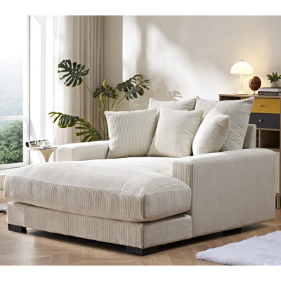 Glendolyn Corduroy upholstered chaise lounge sofa by Latitude Run