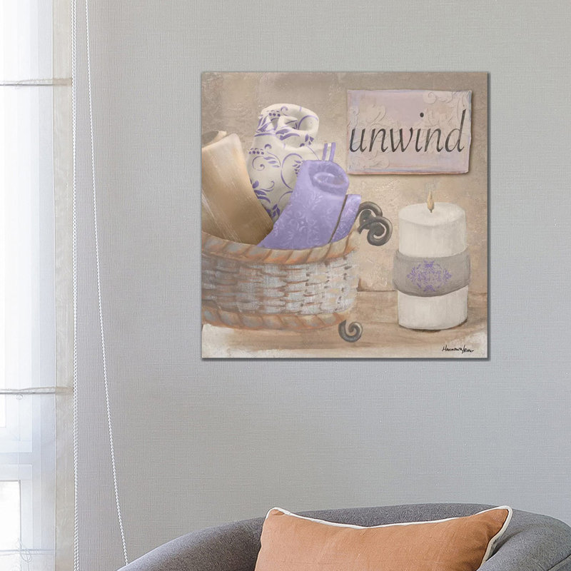 Lavender Bath I by Hakimipour-Ritter - Wrapped Canvas Painting, 66.04 cm H x 66.04 cm W x 1.91 cm D