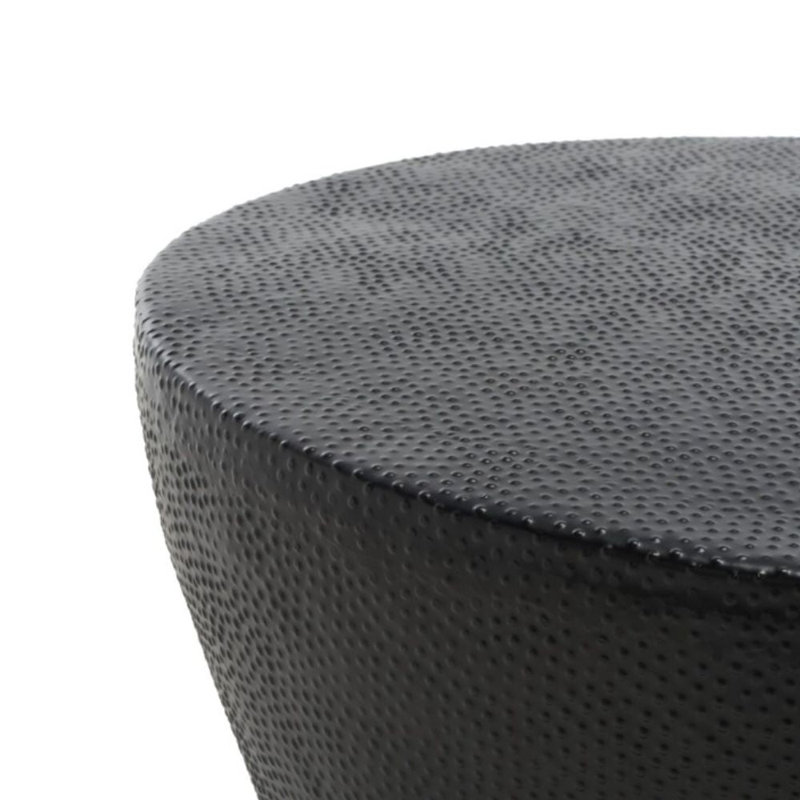 Table basse élégante simple de 23 po - Table moderne audacieuse de style Mid-Century avec aluminium et fer pour la décoration intérieure