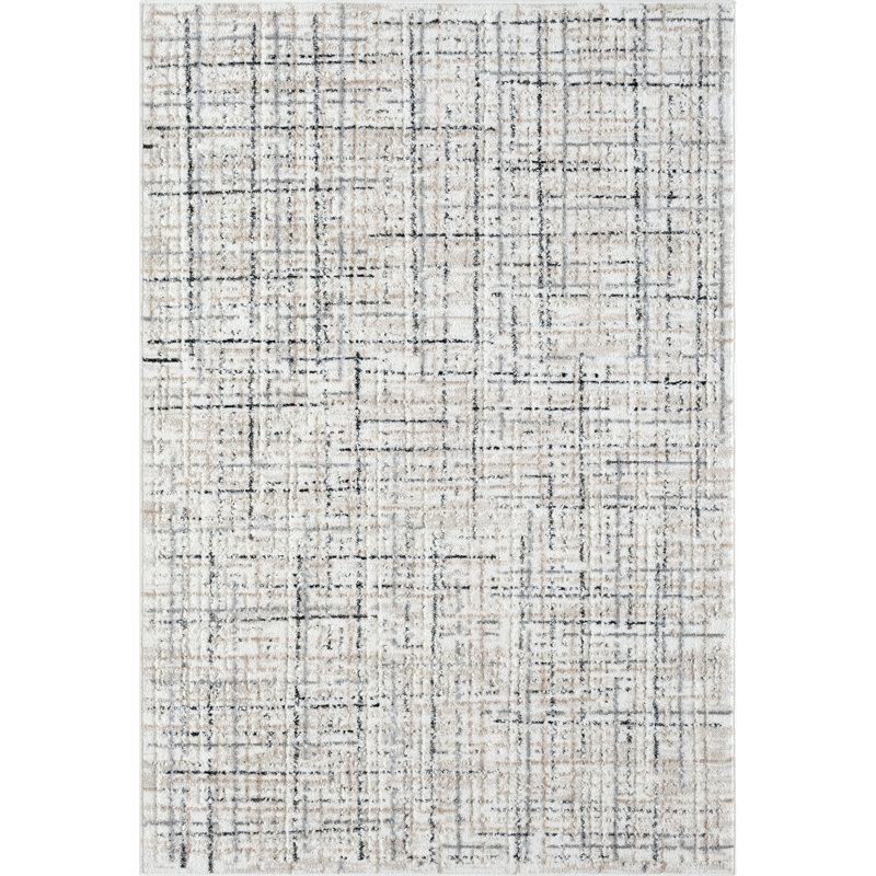 Teagon Abstract Indoor Rug, Rectangle 6' x 9'