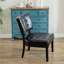 Fauteuil d'appoint capitonné en similicuir avec sièges surdimensionnés