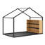 Structure de lit en métal (conception de maison) - tablettes et lumières incluses-1484367587-1484367586