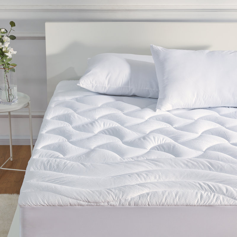 Lam Down Alternative 3-Zone Mattress Pad, Full, White