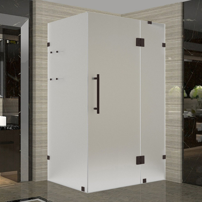 Cabine de douche sans cadre Avalux GS l 43 po x P 38 po x H 72 po, Bronze