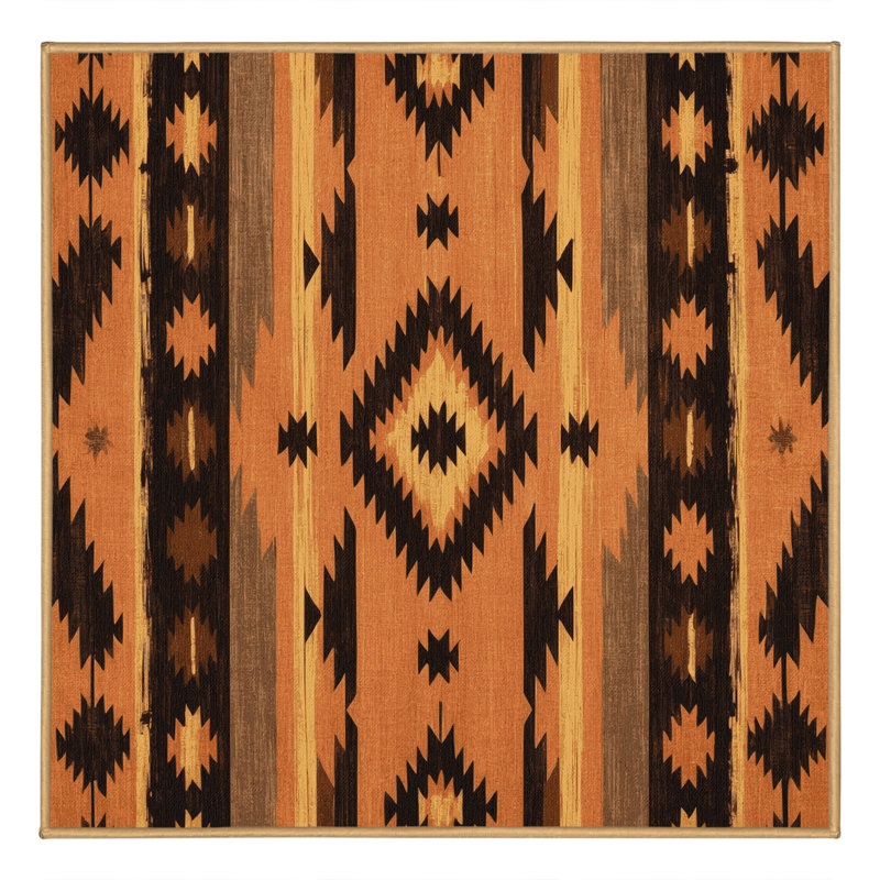 Turquoise Legacy Rug, Square 5'
