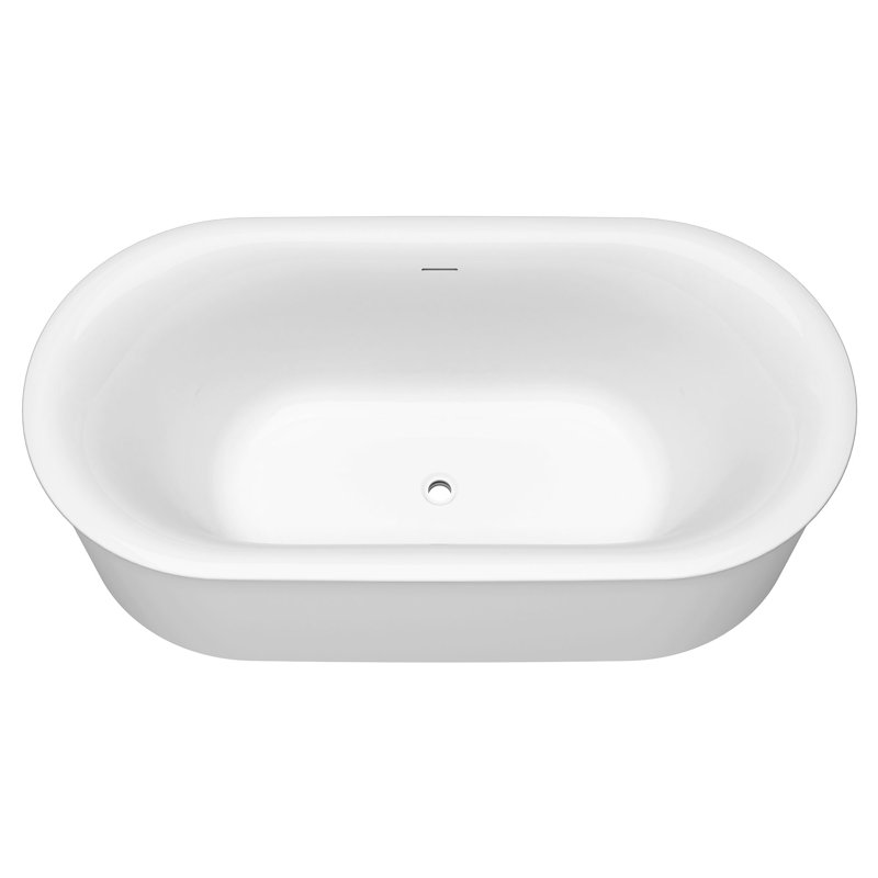68'' White Freestanding Acrylic Soaking Bathtub