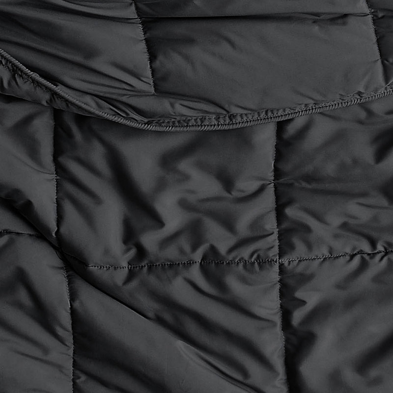 Vilano Springs ® Oversized Down Alternative Comforter with piped Edging and corner loops, Easy care, Queen Comforter, Black