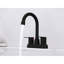 Robinet de lavabo noir mat - 2/3 trous, bec pivotant à 360 degrés et traitement anticorrosion durable.