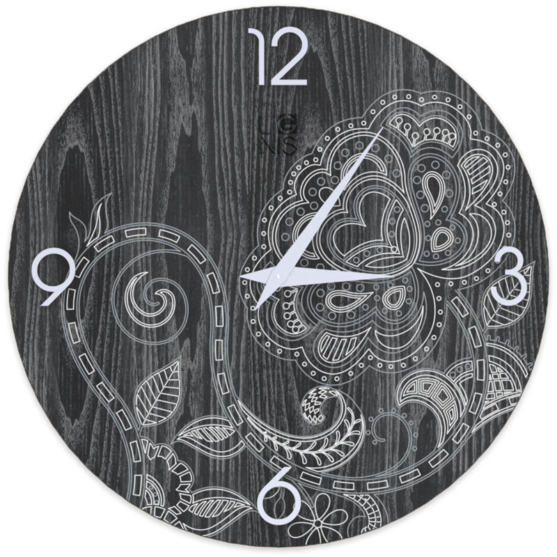 Dolcevita Wall Clock, 50cm H x 50cm W x 3cm D, Black