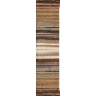 One-of-a-Kind Runner 2'5" X 11'11" Runner Wool Area Rug in Brown/Ivory/Gray