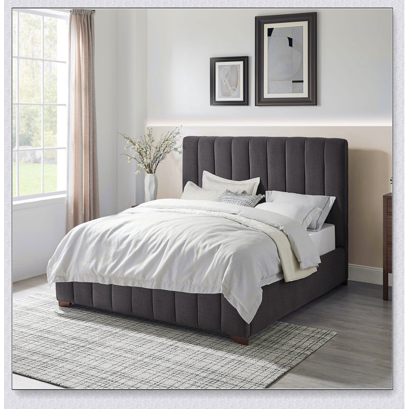 Dark Grey Queen Bed