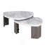 Table gigogne de style contemporain avec roulettes cachées pour un pivot facile