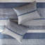 Ensemble d'édredon 7 pièces jacquard bleu marine