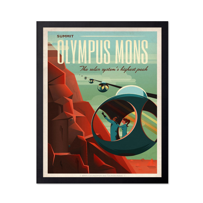 Sommet Olympus de Mons, H 18 po x l 24 po, Affiche, Sans cadre