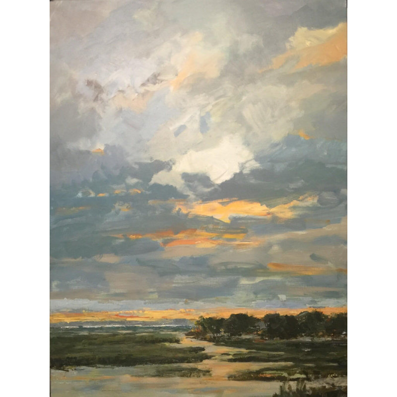 " Skyfire " by John Beard, 30" H x 24" W x 1" D, Unframed