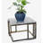 14.5" Granite Marble Black / Gold Plant Stand