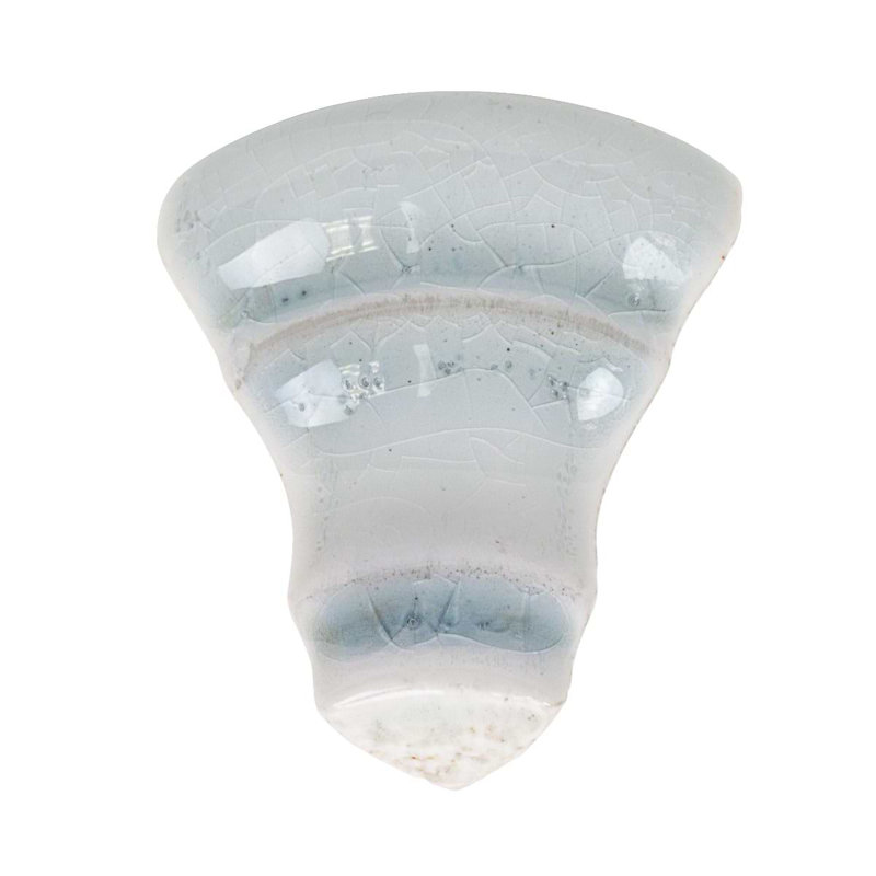 Nabi Arctic Blue 1X2 Crackled Glossy Glass Chair Rail Corner Piece