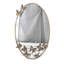Stylish Metal Oval Butterfly Wall Mirror - Hand-Finished Distressed Decorative Mirror for Kids Bedroom, Nursery and Playroom