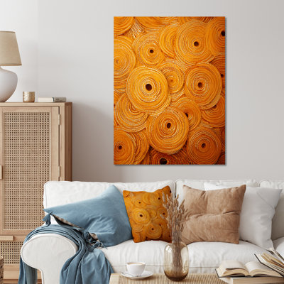 Orange Floral Twilight Dream Abstract Collages II - Abstract Collages Metal Wall Art