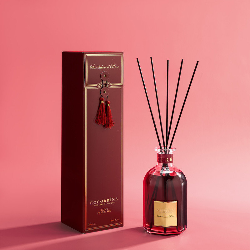 Sandalwood Rose reed diffuser, Sandalwood Rose