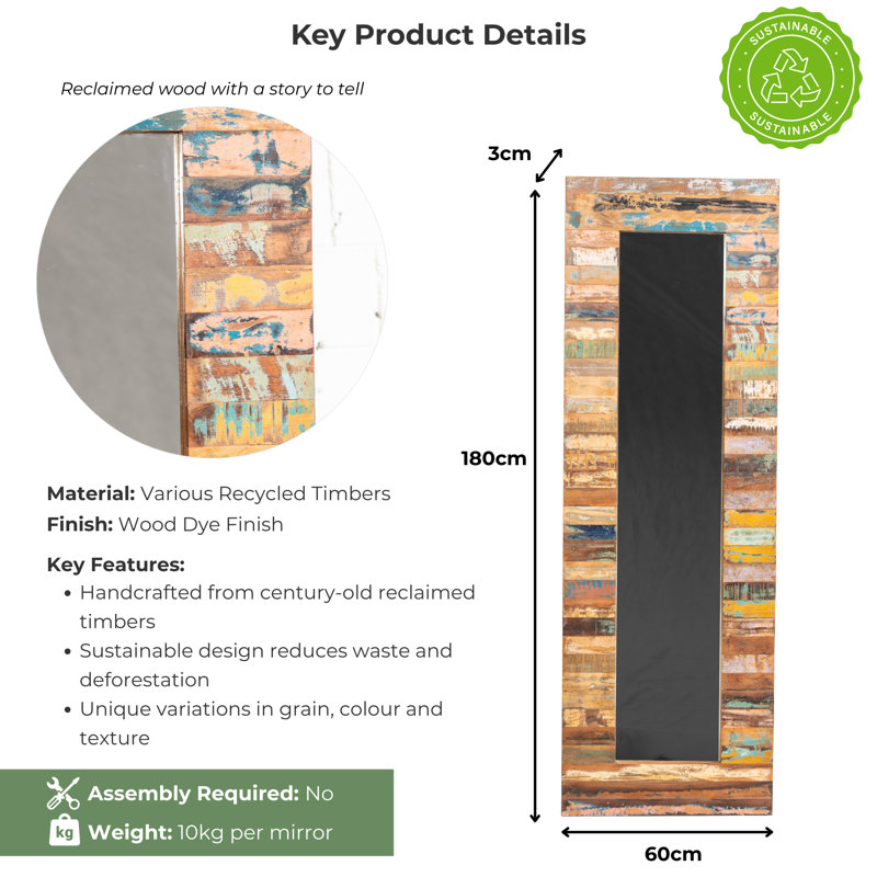 Ranjit Solid Wood Rectangle Mirror