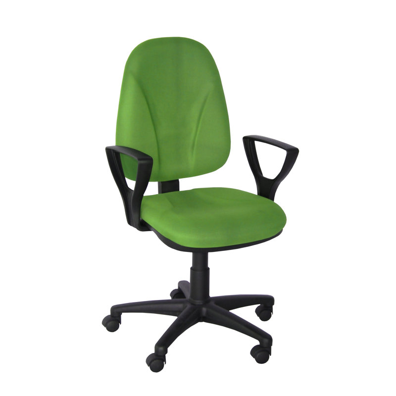 Office Chair, Green, Fixed armrests