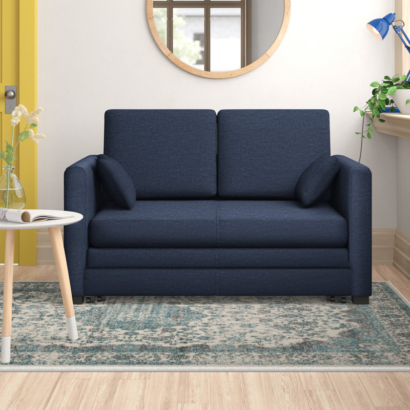 Ash Hill 2 Seater Sofa Bed, Navy Blue