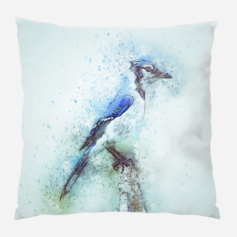  Housse et insert de coussin carré extérieur Bird, Synthétique, Extérieur