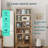 Kistner 72" Tall Bookcase With Tempered Glass Doors, 6 Shelf Large Storage Cabinet-123031010