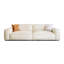 Canapé modulaire blanc en cuir véritable