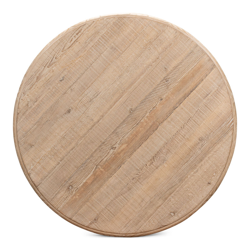 Round Pine Wood Dining Table