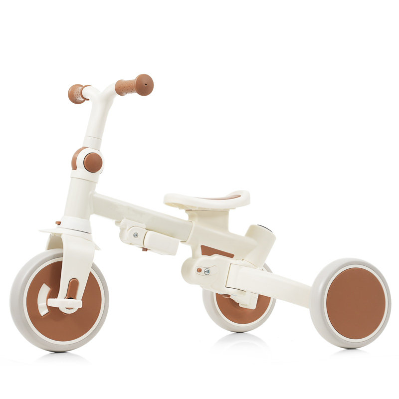 7 in 1 Baby Tricycle, Toddler Tricycle with Removable and Adjustable Push Rod, Toddler Push Bike with Removable Pedal, Canopy, and Guardrail, Tricycle for 18-72 Months