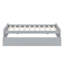 Solid Rubber Wood Bed With Two Built-In Drawers-1372722490