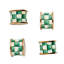 Emerald Check Napkin Rings