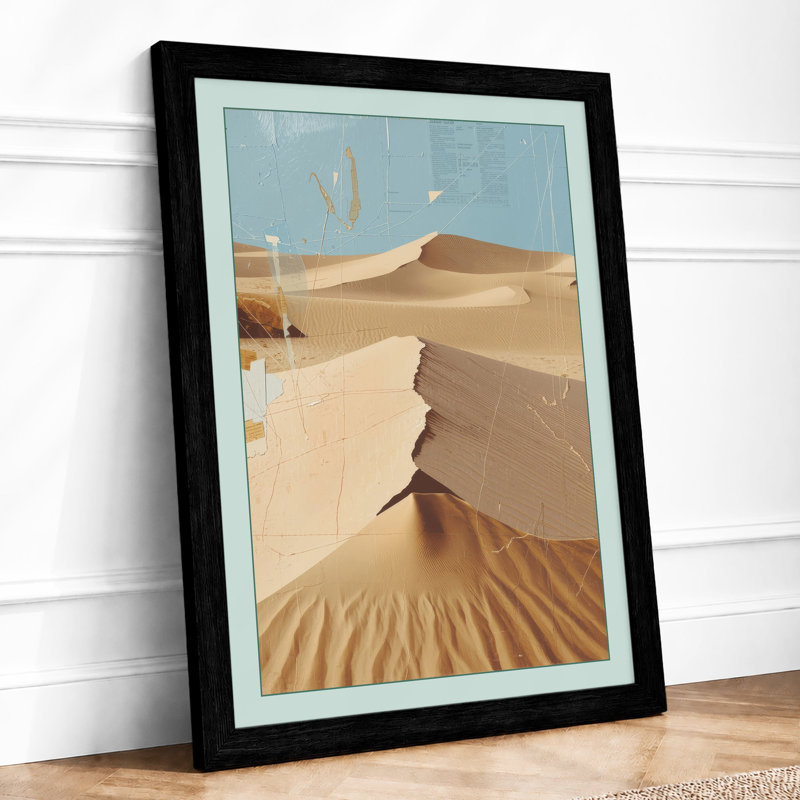 Desert Solitude Minimalist - Print, A1 - 84.1 x 59.4 cm, Black