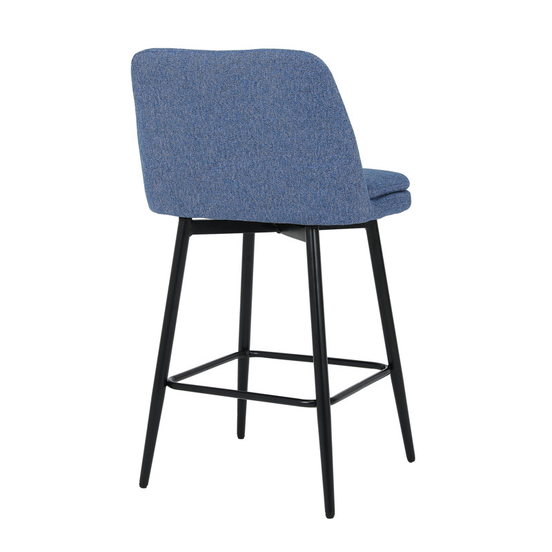 Deboroh  Swivel  25.6" Counter  Stool, Blue