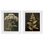 Ensemble de 2 sous-verres encadrés sophistiqués et patinés, dessinés par Petal Prints