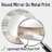 Beach Grass Landscape IV - Beach Decorative Wall Mirror, White Round Mirror, Printed Metal Art-99620058