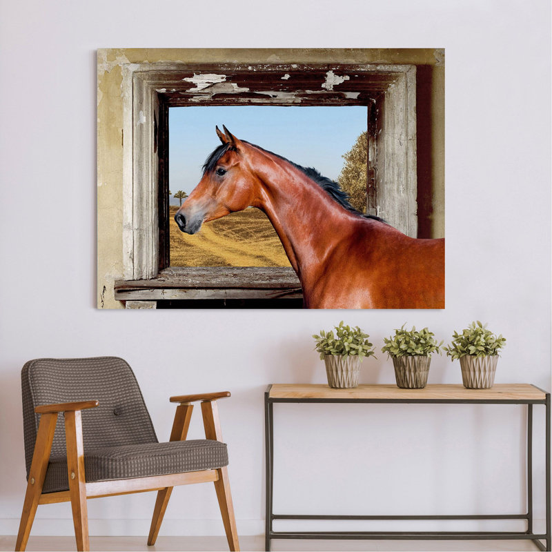 Arab King Horse by Julian Lauren - Wrapped Canvas Print, 70cm H x 100cm W x 4cm D