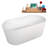 59" Streamline Soaking Freestanding Tub and Tray With Internal Drain-101637761