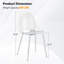 Chaises de salle à manger transparentes avec pieds en métal pour la cuisine et la salle à manger-1131295806-1131295807