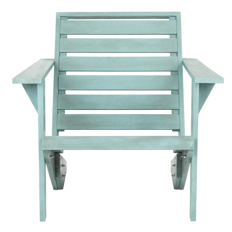 Chaise Adirondack en bois massif Ursa, Bleu maisonnette de plage