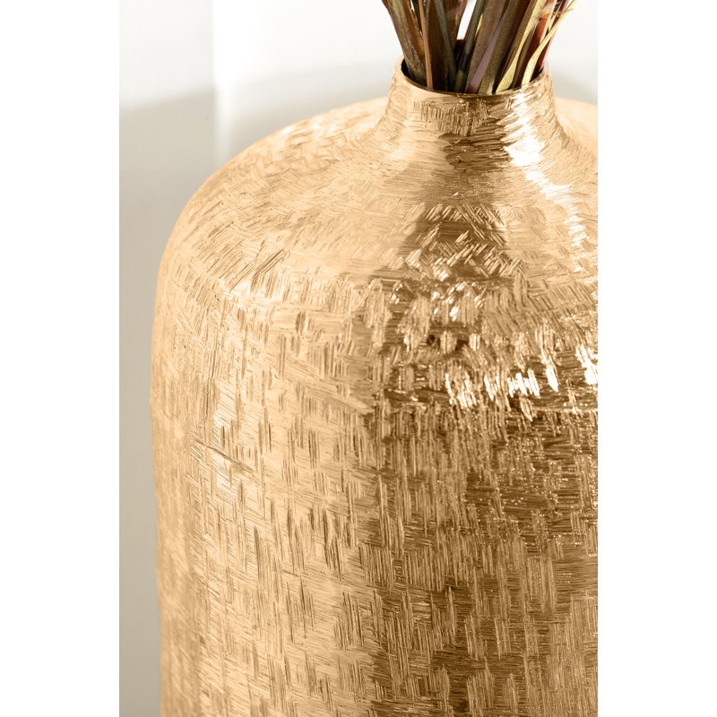 Handmade Aluminimum Table Vase, Gold