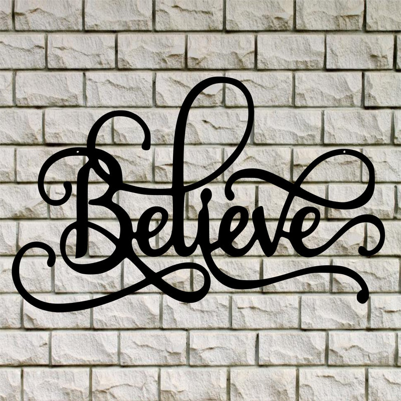 Décoration murale Nomia Believe, Thermolaquage noir